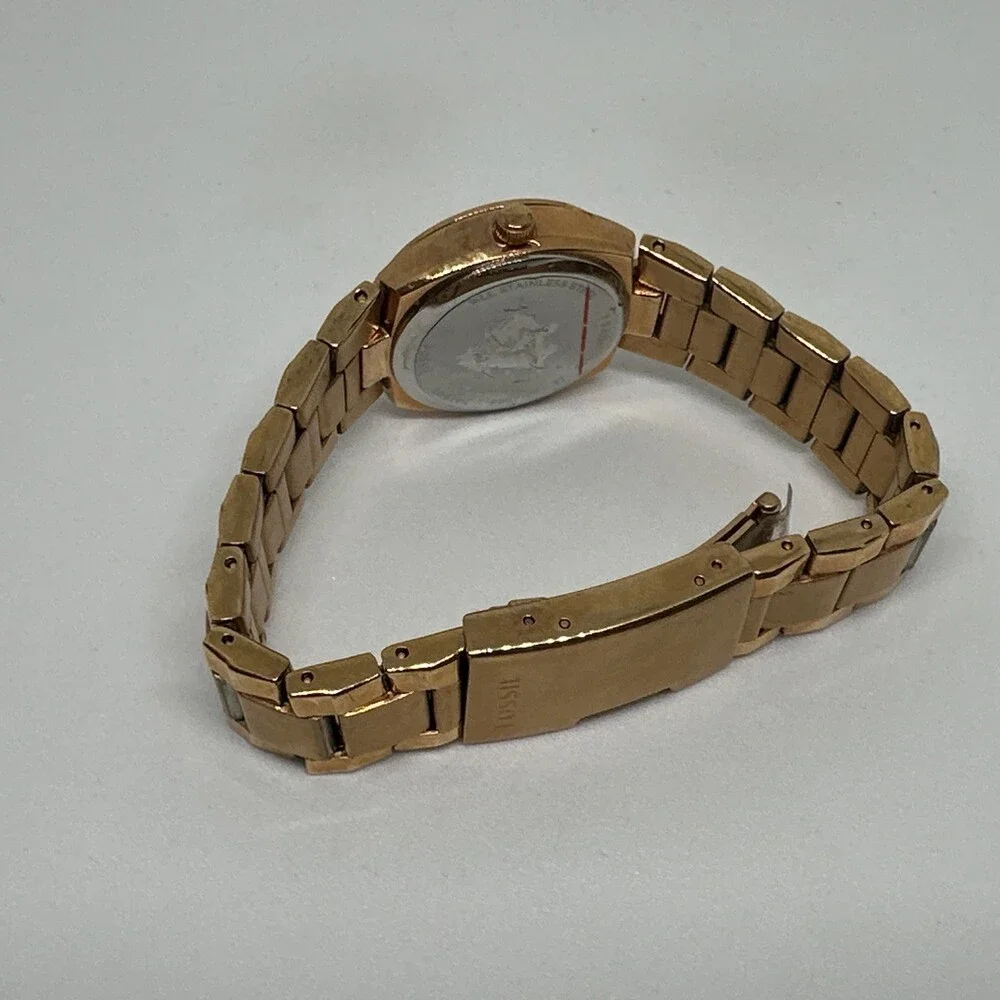 Fossil Colleague AM4508 Women's Gold Stainless Steel Analog Dial Watch HME525